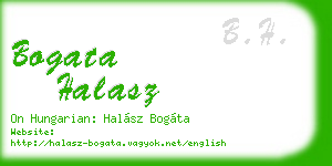 bogata halasz business card